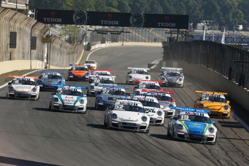 Categoria Porsche Cup na preliminar das 6 Horas de SP de 2013 (Luca Bassani)