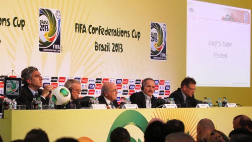 Entrevista coletiva dos dirigentes da Fifa no Brasil
