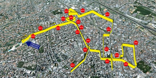 Percurso da Meia Maratona de São Paulo