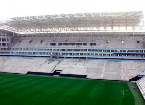 Arena Corinthians em outubro de 2013 .(Odebrecht)