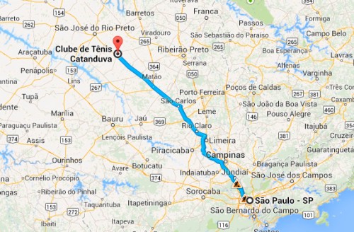 São Paulo-Catanduva (Google Maps/Reprodução)