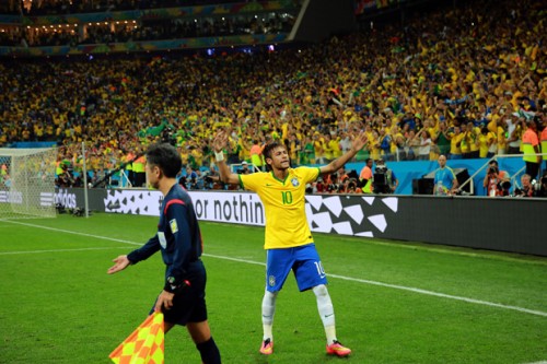Neymar comemora gol na Arena Corinthians (Ricardo Ribeiro/VIPCOMM)