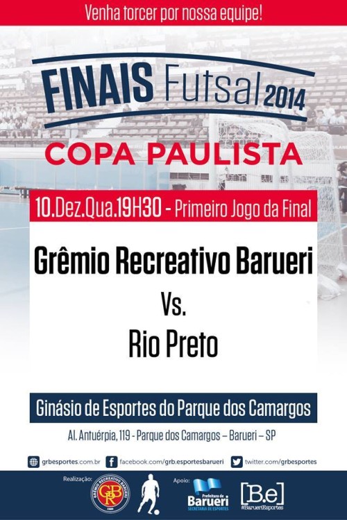 GR Barueri x Rio Preto Futsal/Smel