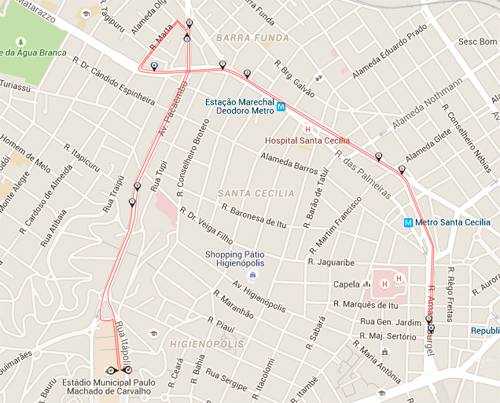 Percurso de 10 km
