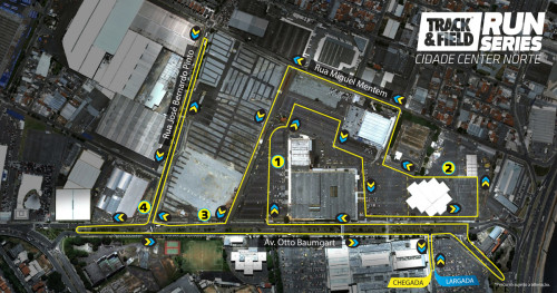 Percurso da etapa do Center Norte: atletas dos 10 km fazem duas voltas