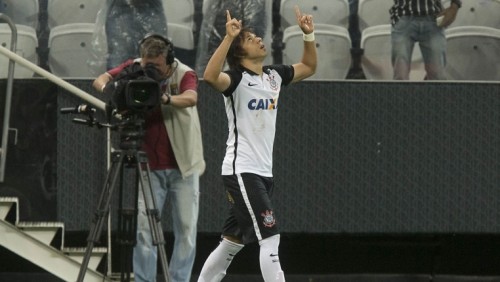 Romero comemora gol na Arena Corinthians (Daniel Augusto Jr/Agência Corinthians)