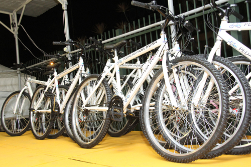 Algumas das bicicletas que vão a sorteio (Prefeitura de Barueri)
