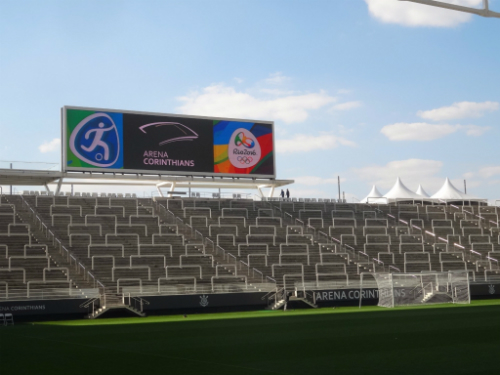 Arena Corinthians, setor Norte, onde não há cadeiras (Ag Corinthians)