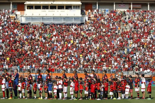 Flamengo no estádio do Pacaembu (Gilvan de Souza/site oficial do Flamengo)