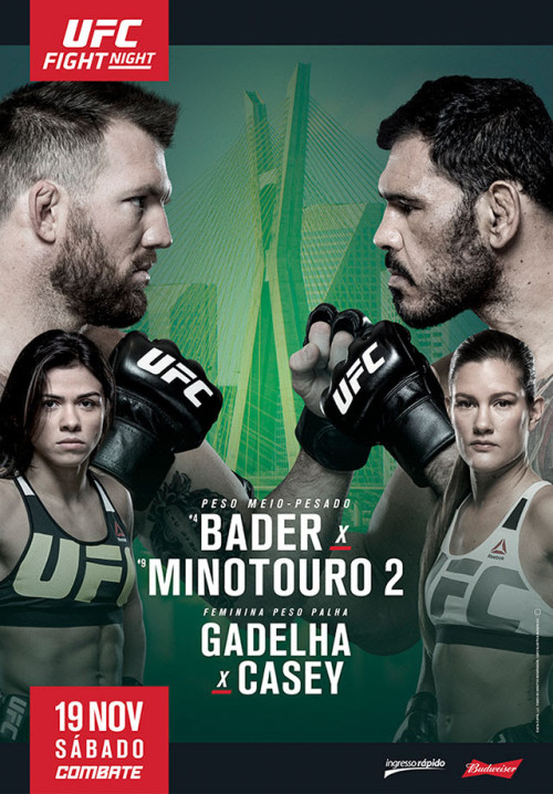 Cartaz do evento UFC Fight Night - Bader x Minotouro 2 - São Paulo (UFC)