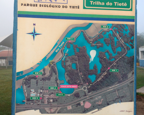 Mapa do Parque Ecológico do Tietê (Esportividade)