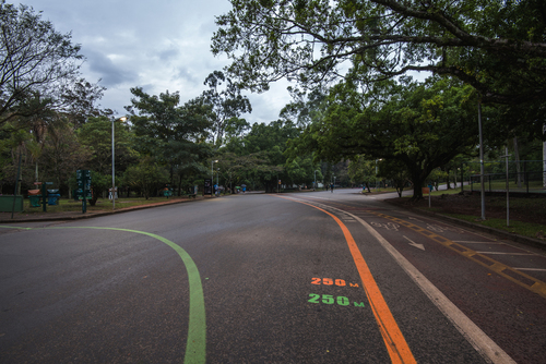 Trajeto de 3 km (amarelo) avança, e de 1.5 km faz curva (Nike/Divulgação)