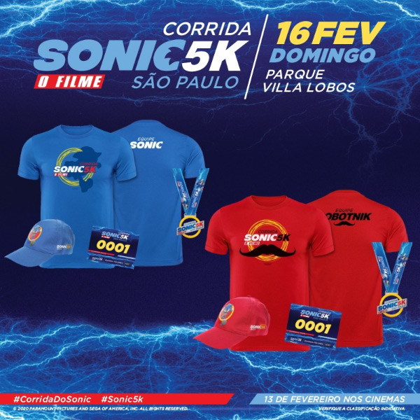 Corrida Sonic: diversão para toda a família em cinco etapas pelo Brasil